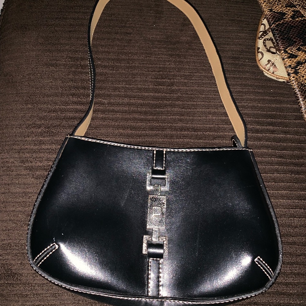 Vegan leather shoulder bag